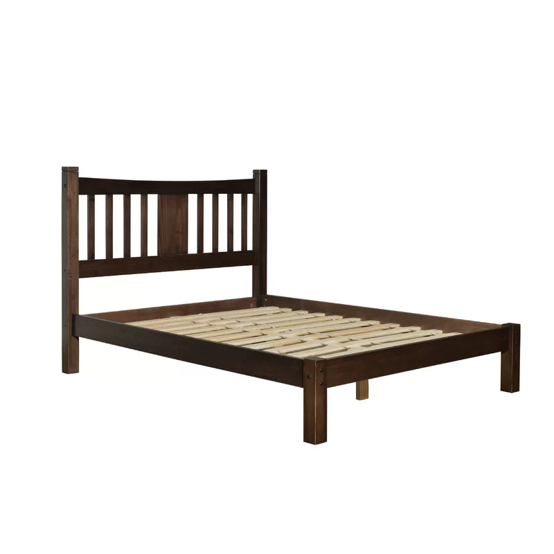 WoodCraft Minimal Design Simple Wooden Bed - Furnishiaa -  -